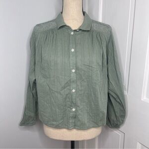 American Eagle Green Blouse Size Medium